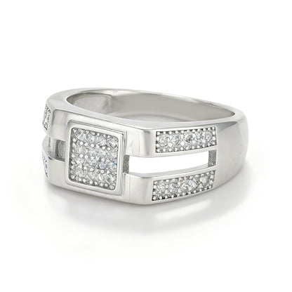 925 Sterling Silver Signet Statement Ring for Men