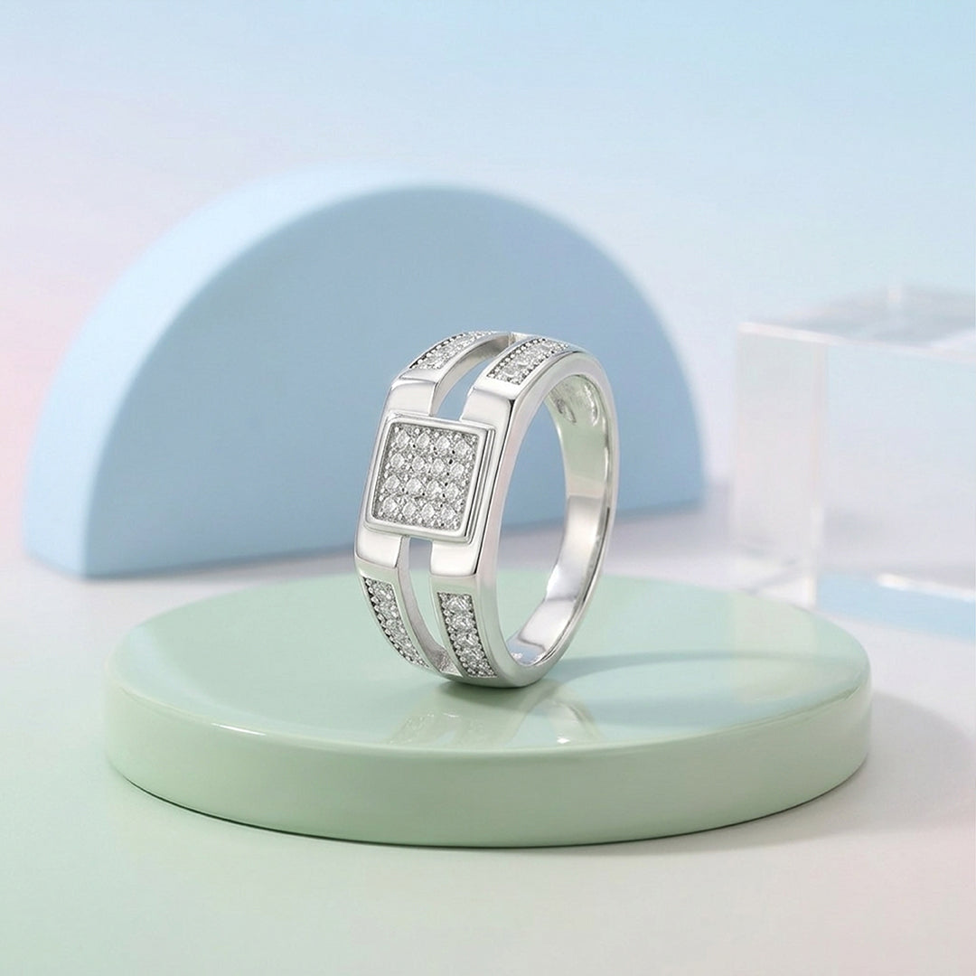 925 Sterling Silver Signet Statement Ring for Men