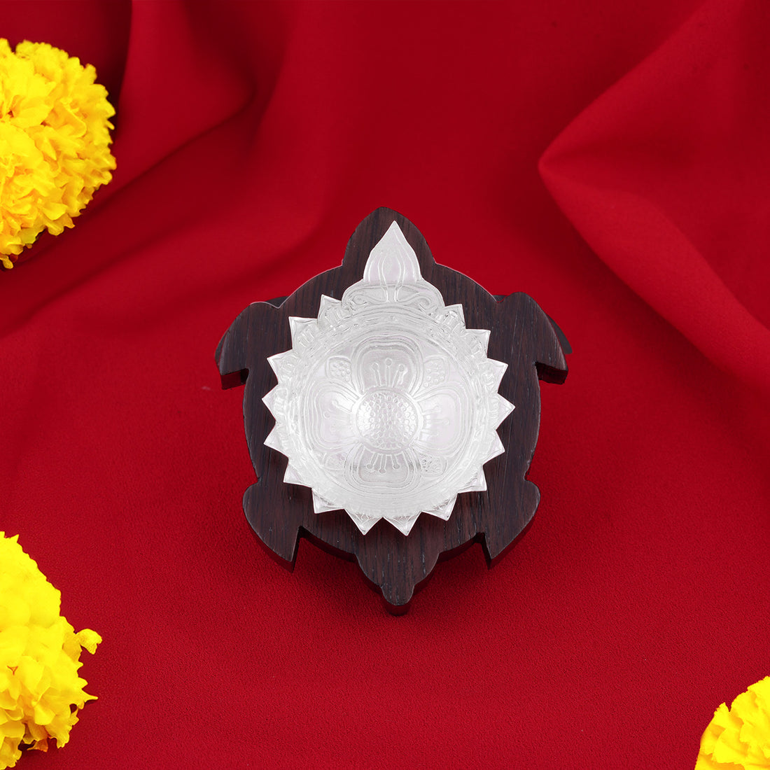 925 Sterling Silver Single Face Deepam For Pooja