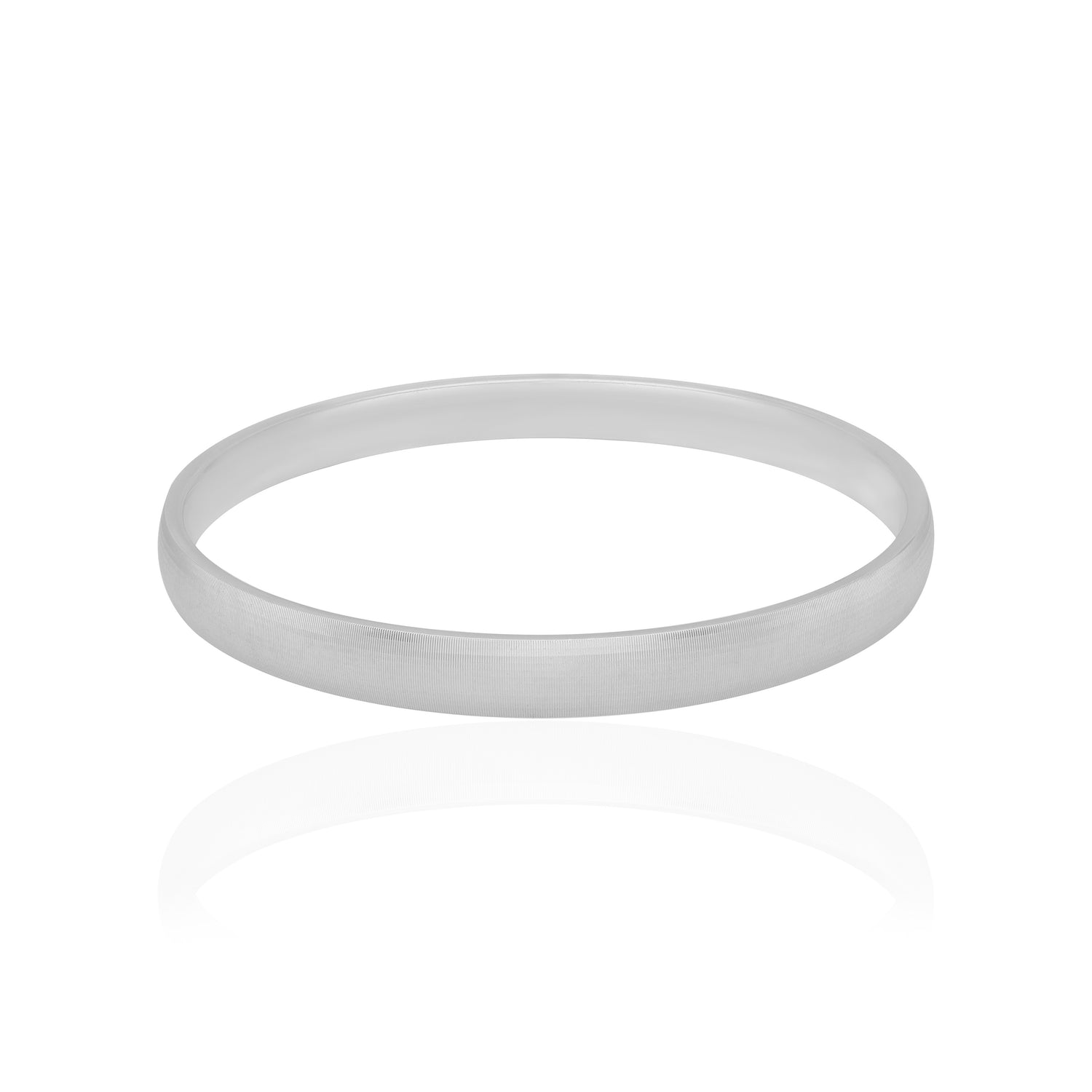 925 Sterling Silver Sleek Matte Axis Kada for Men