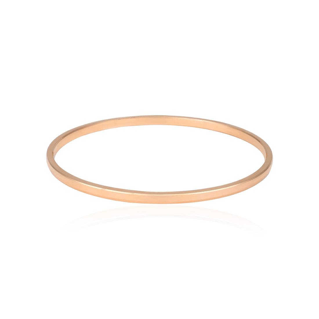 925 Sterling Silver Sleek Minimalist Rose Gold Plated Classic Kada for Men
