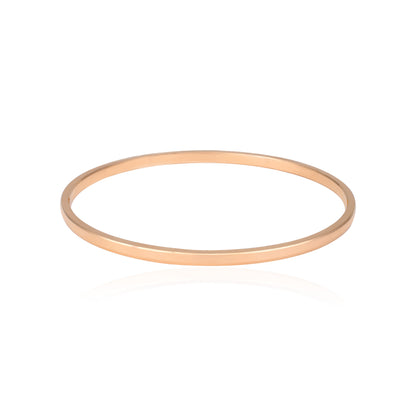 925 Sterling Silver Sleek Minimalist Rose Gold Plated Classic Kada for Men