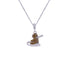 925 Sterling Silver Slidey Bear Rhodium Plated Pendant For Kids