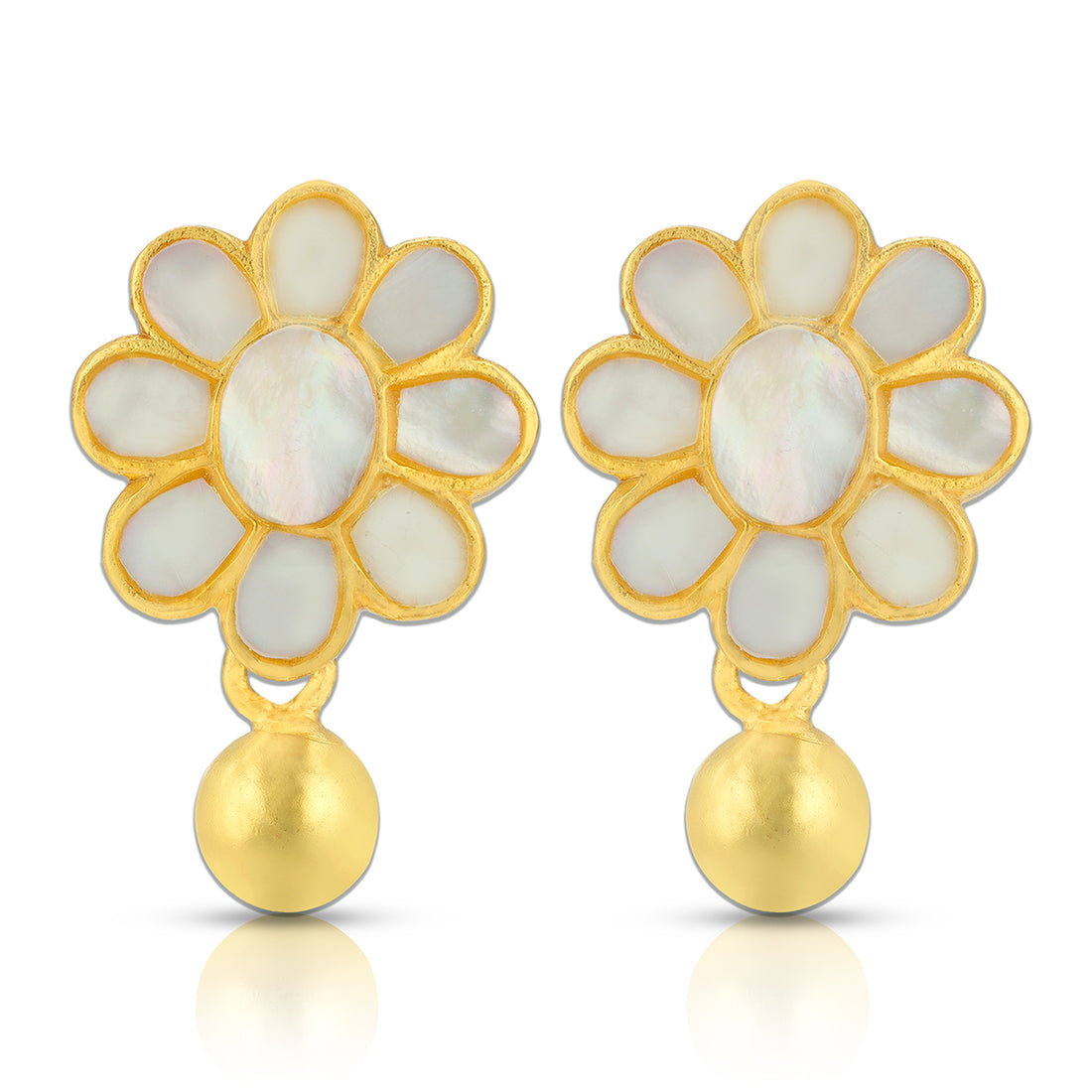 925 Sterling Silver Soft Glow Flower Earrings for Women