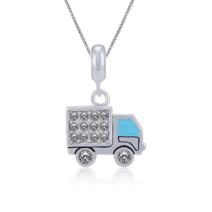 925 Sterling Silver Sparkle Hauler Charm Pendant for Women
