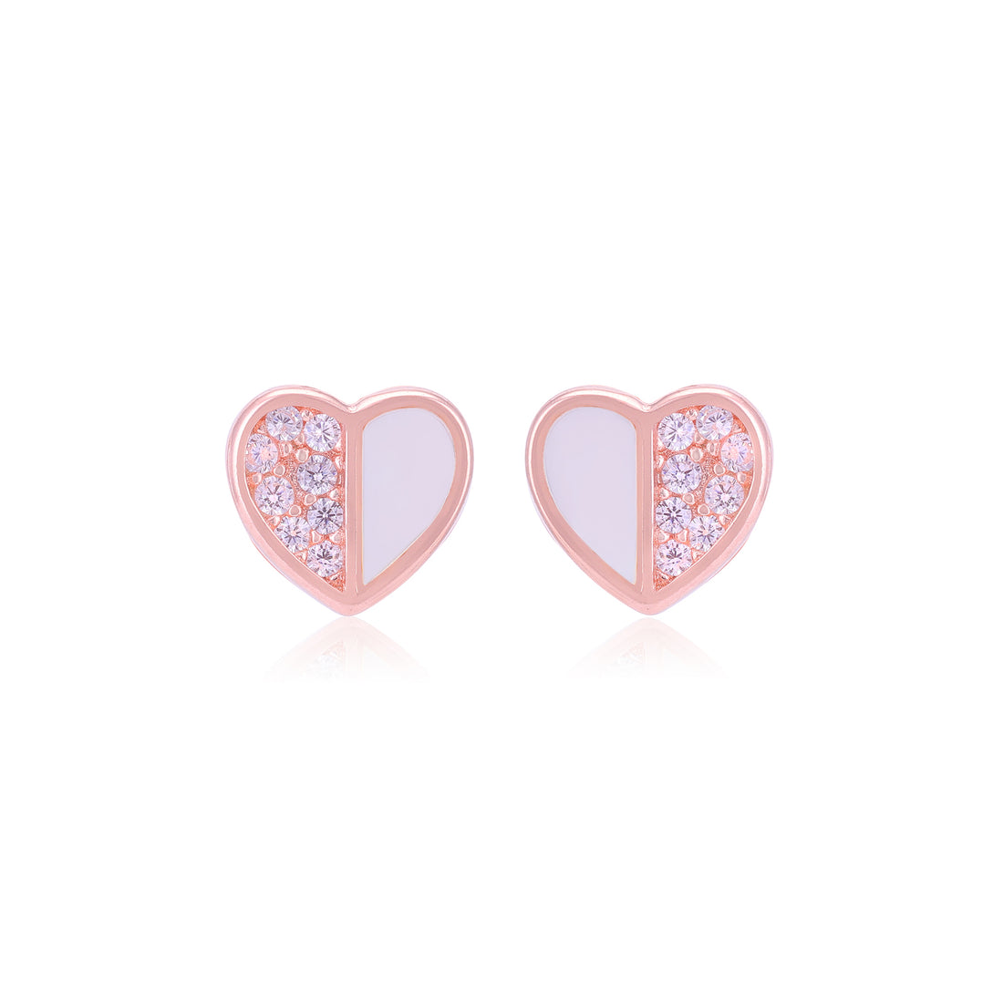 925 Sterling Silver Split Heart Earrings For Women