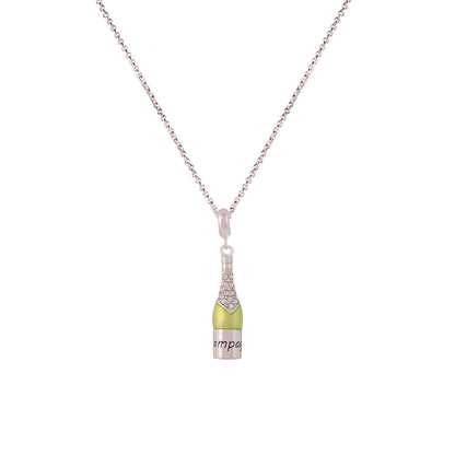 925 Sterling Silver Spring Champagne Pendant