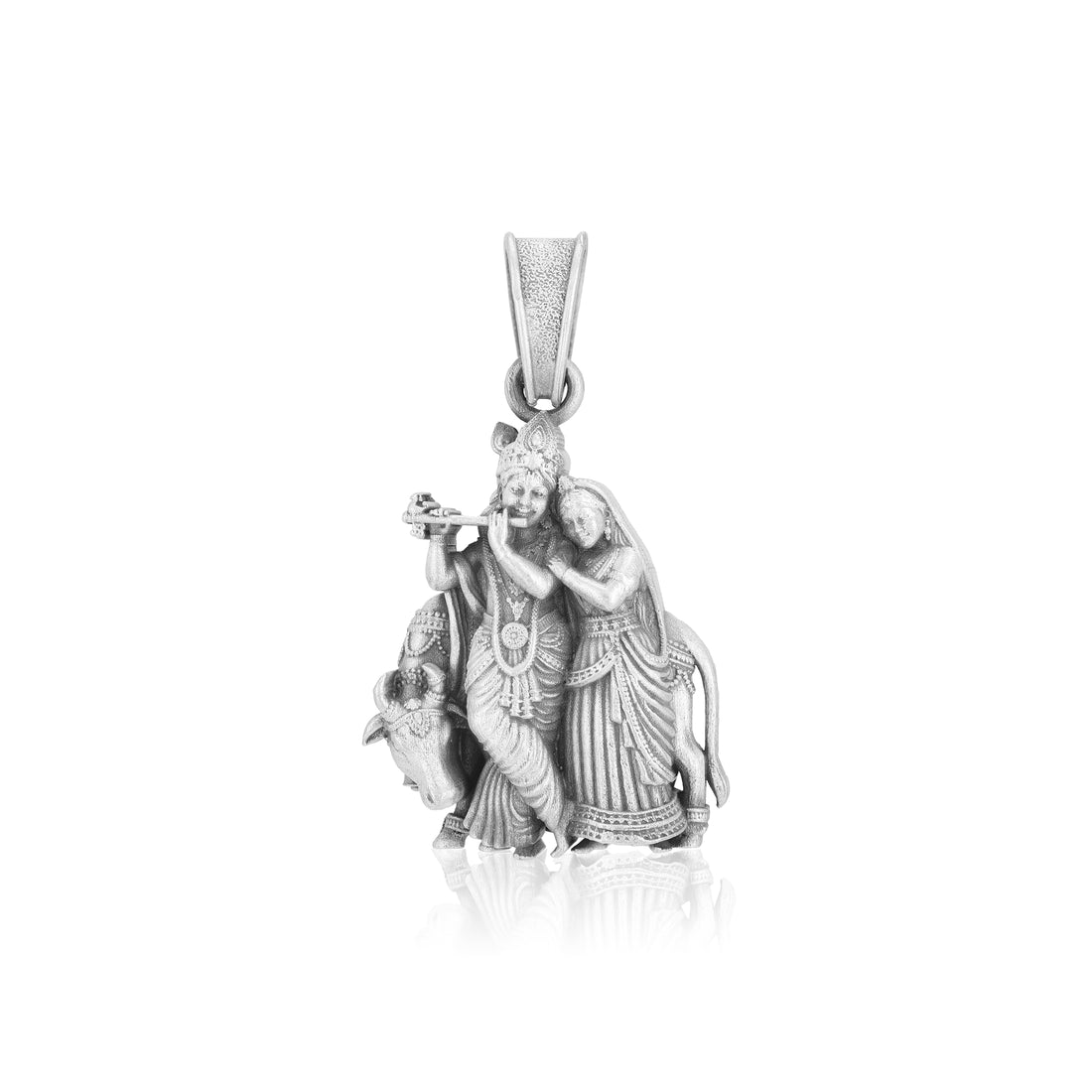 925 Sterling Silver Sri Krishna Radha Oxidised Pendants For Men &amp; Women