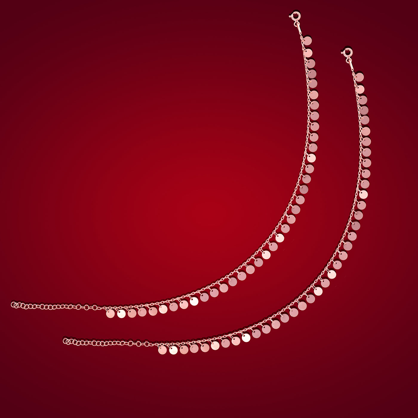 925 Sterling Silver Subtle Chain Halo Drop Anklets For Women

