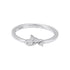 925 Sterling Silver Subtle Cluster Twist Ring Minimal Sparkle Ring for Women