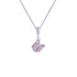 925 Sterling Silver Sweet Pink Present Pendant For Kids