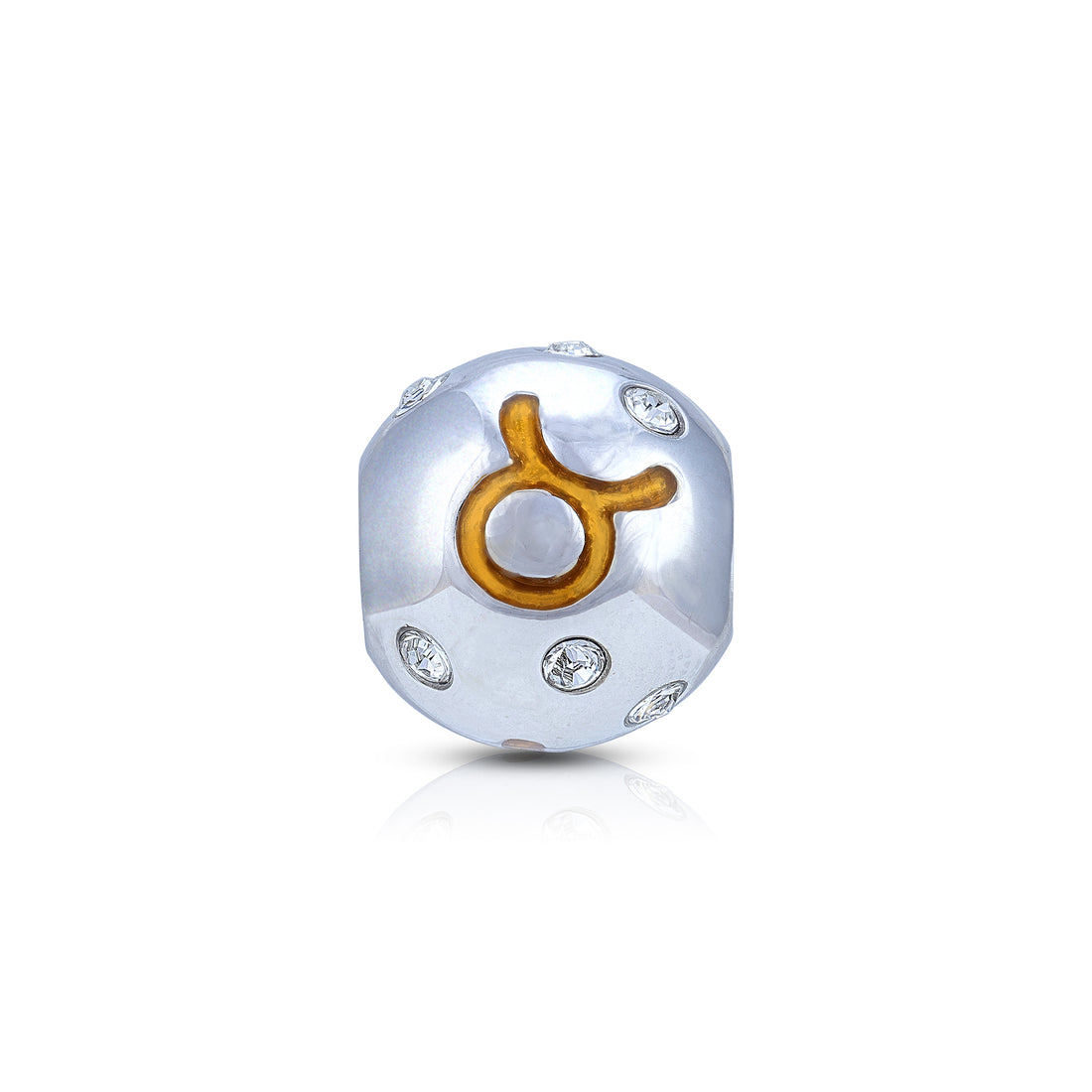 925 Sterling Silver Taurus Grace Sparkle Charm Pendant for Women