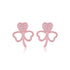 925 Sterling Silver Three Petals Clover Earrings For Women