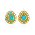 925 Sterling Silver Timeless Pear Turquoise Cluster Earrings for Women