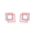 925 Sterling Silver Timeless Square Duo Earrings For Women