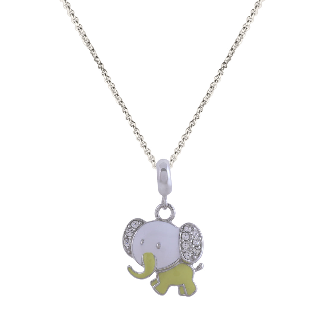 925 Sterling Silver Tiny Verdant Tusker Pendant For Kids