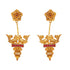 925 Sterling Silver Traditional Bird Red Panel Earrings for Women