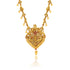 925 Sterling Silver Traditional Gold Dual Peacock Dangling Drop Haram for Women