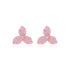 925 Sterling Silver Triple Petal Flower Earrings For Women