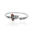 925 Sterling Silver Trishul Shivan Rudraksha Blessing Oxidised Bracelet For Men
