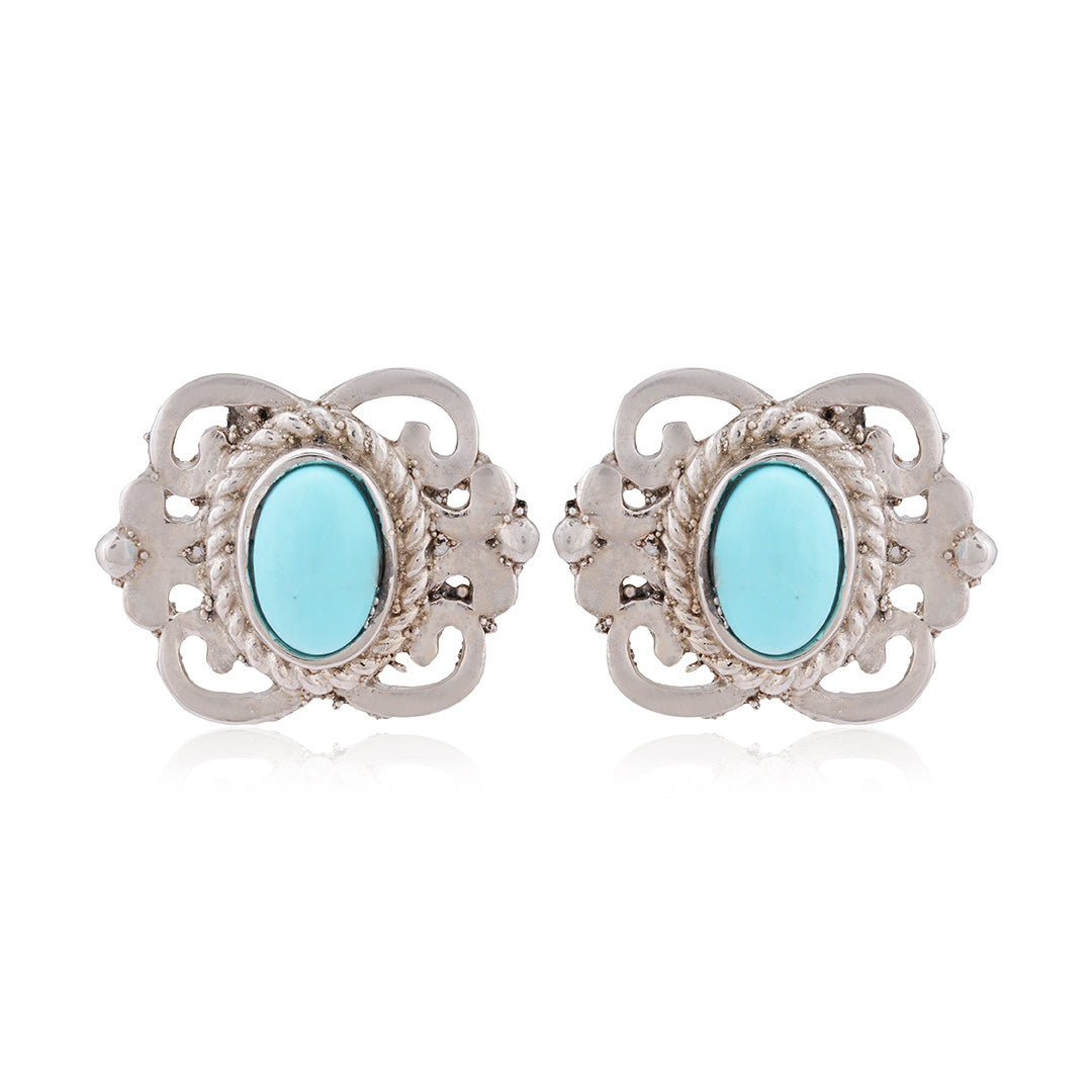 925 Sterling Silver Turquoise Glint Stud