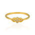 925 Sterling Silver Twinleaf Gold Plated Ring for Women