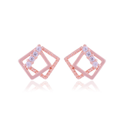 925 Sterling Silver Twisted Angle Earrings For Women