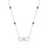925 Sterling Silver Twisted Infinity Symbol Enamel Evil Eye Chain Pendant for Women