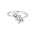 925 Sterling Silver Twisted Ribbon Band Central  Floral Cluster Earring for Women