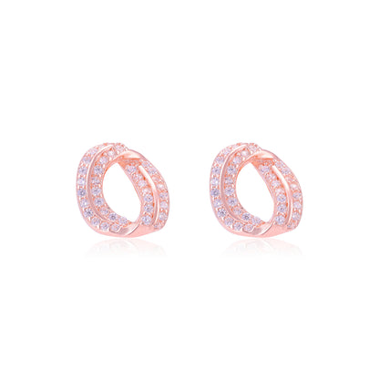 925 Sterling Silver Twisted Swirl Earrings For Women