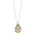 925 Sterling Silver Two Tone Peacock Sides Trendy Chain Pendant For Women