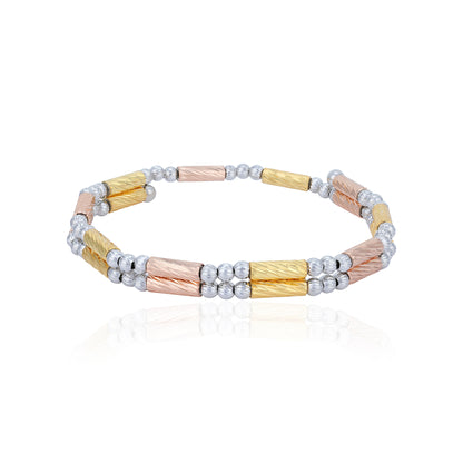 925 Sterling Silver Versatile Tricolor Magnetic Bracelet Anklet Ring for Women