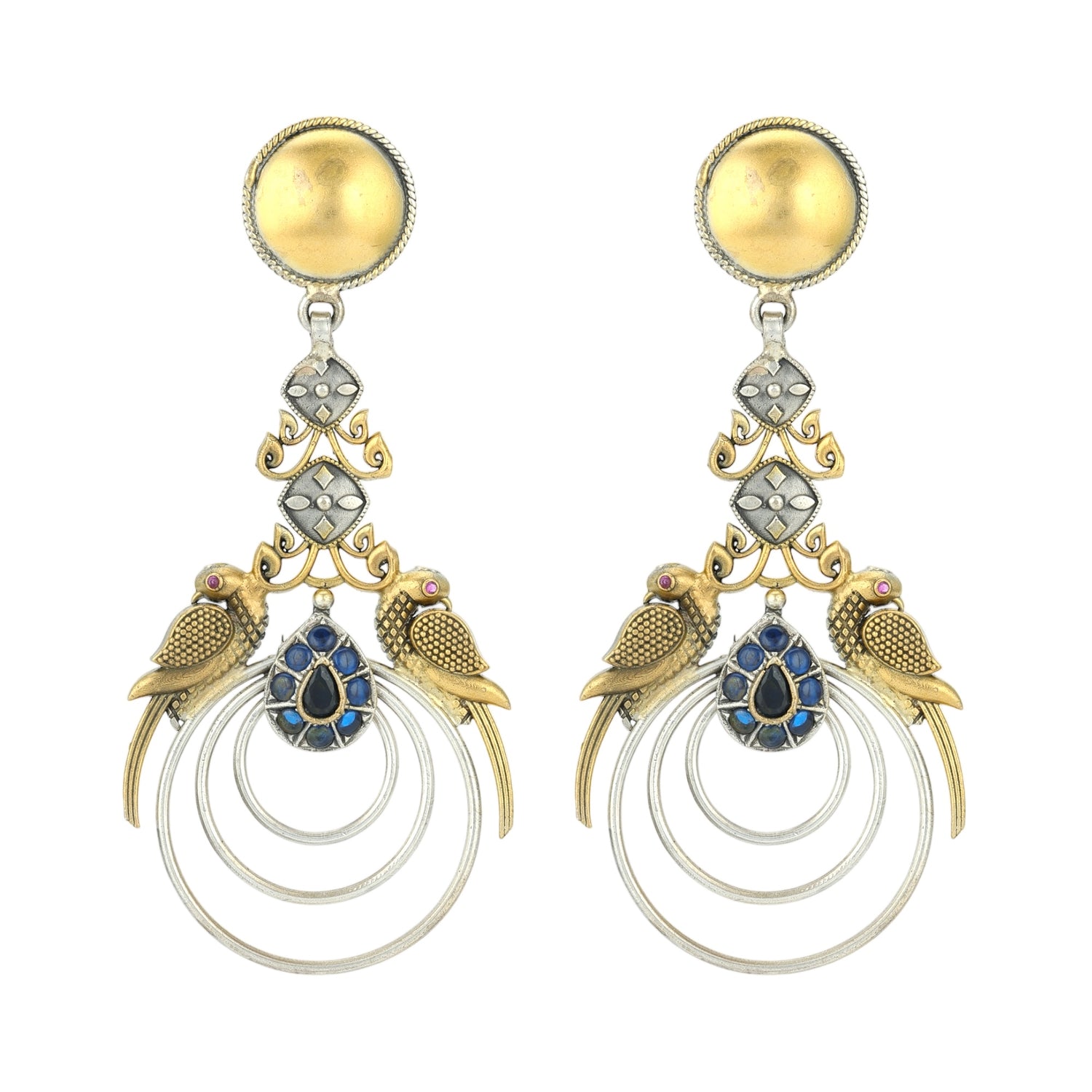 925 Sterling Silver Vintage Bird Cascading Earrings for Women