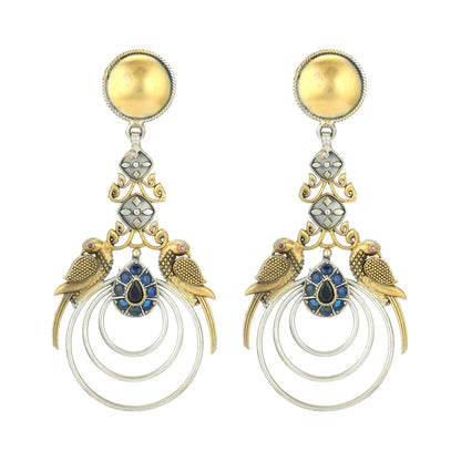 925 Sterling Silver Vintage Bird Cascading Earrings for Women