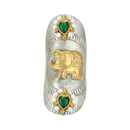 925 Sterling Silver Vintage Elephant Motif Rings for Women