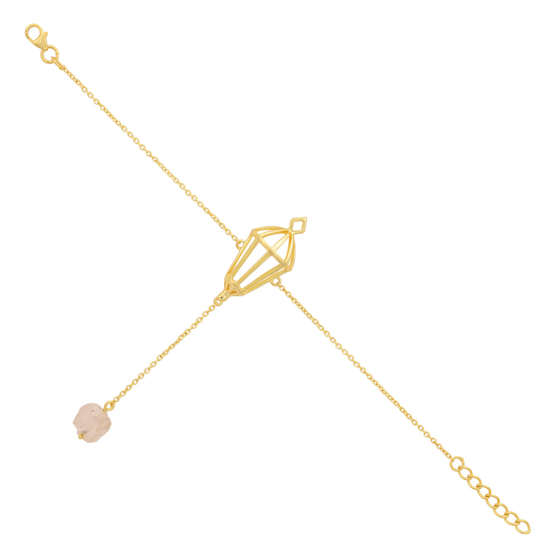 925 Sterling Silver Vintage Lamp Gold Platted Bracelet