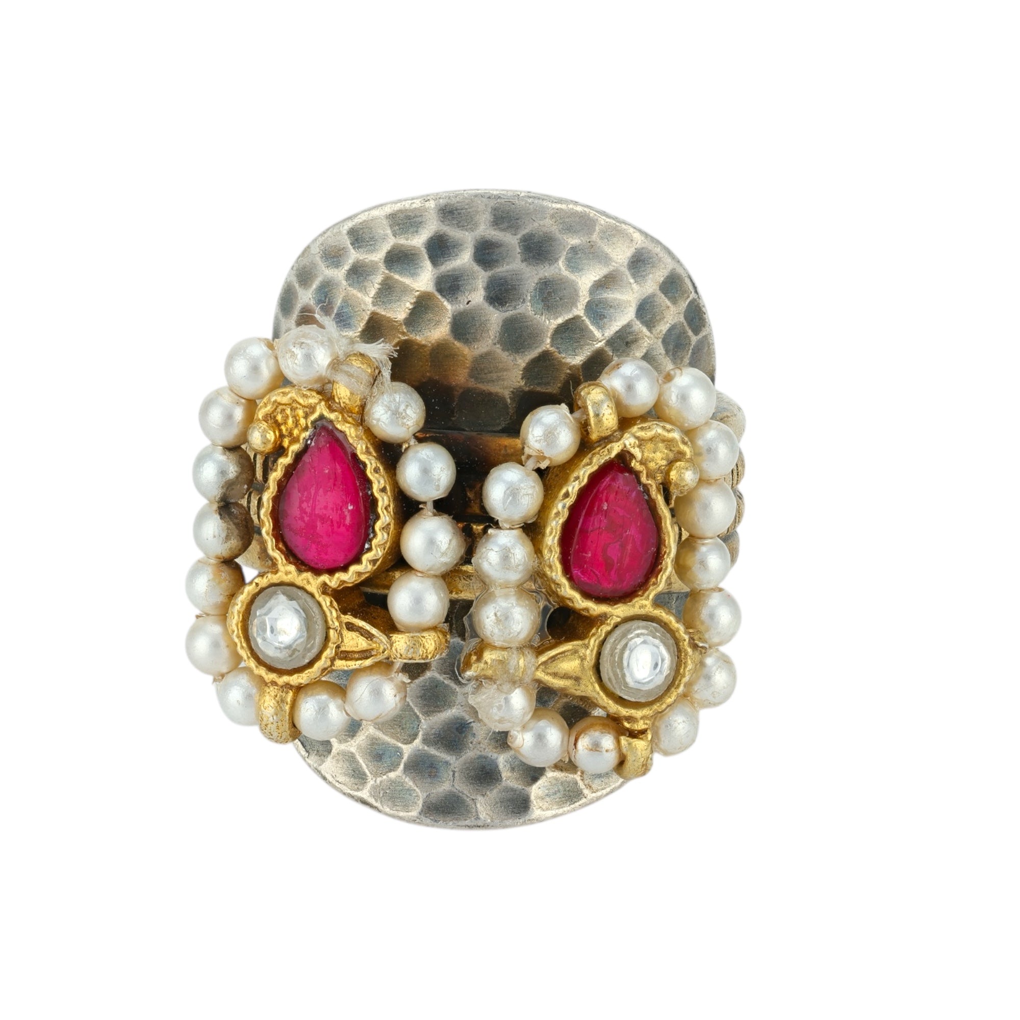 925 Sterling Silver Vintage Pink Cluster Rings for Women