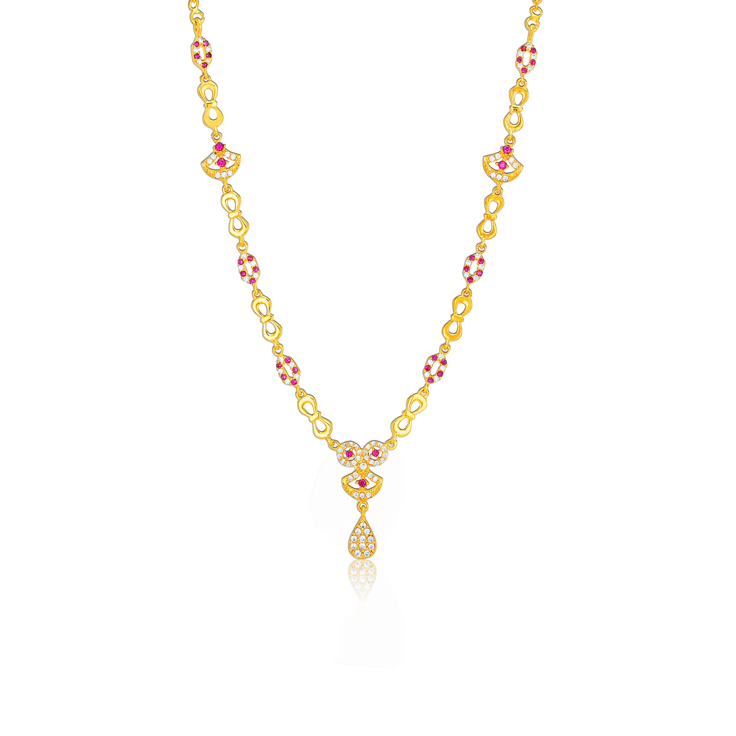 925 Sterling Silver Vintage Rosette Gold Plated Necklace for Women