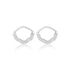925 Sterling Silver Wavy Crestline Rhodium Plated Earrings  for Women