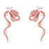 925 Sterling Silver Wavy Pearl Droplet Sparkling Heart Top Earring for Women