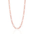 925 Sterling Silver Whispered Lace Figaro Rose Gold Plated Chain for Men