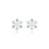 925 Sterling Silver Winter Bloom Rhodium Plated Earrings For  Women