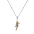 925 Sterling Silver Yellow Warbler Rhodium Plated Pendant For Kids