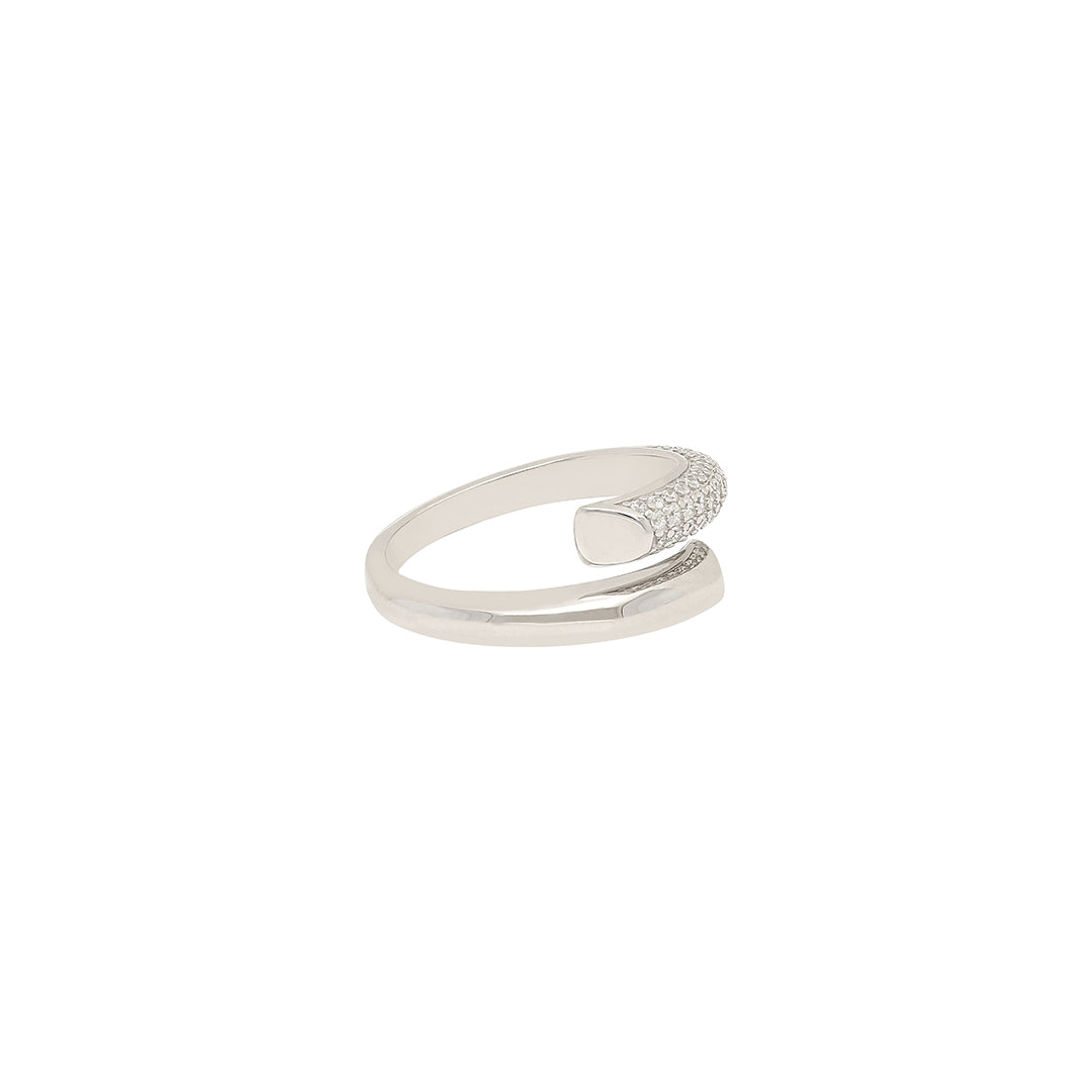 925 Swirl stoned ring IT0373