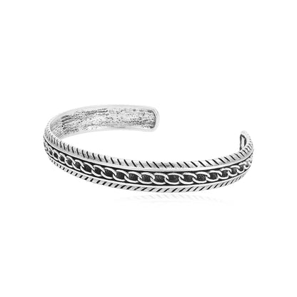 925 Timeless Elegance Cuban Link Oxidised Cuff