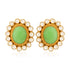 925 Timeless Green Polki Silver Earrings