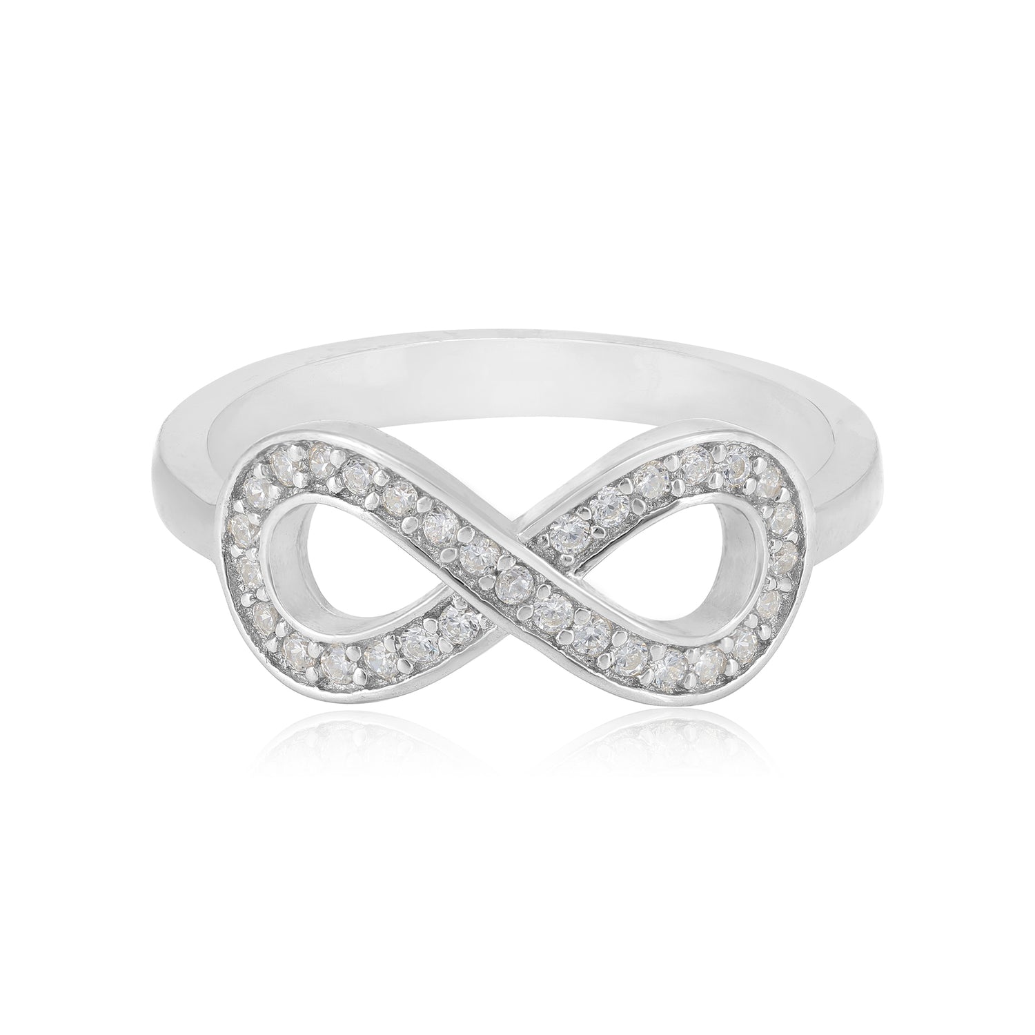 925 Timeless Shine Rhodium Plated Infinity Ring