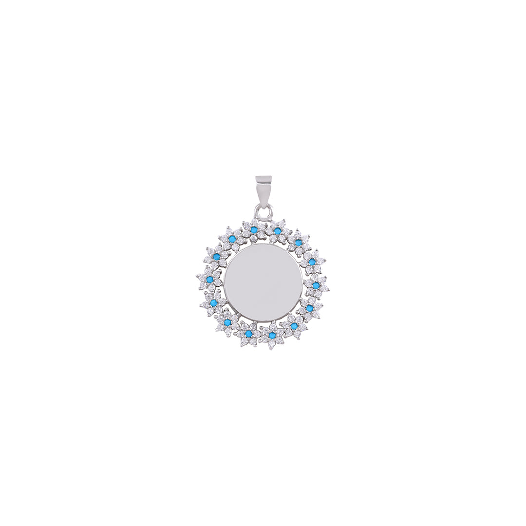 925 Ting of Blue Pendant IO0218