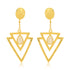 925 Triangle Drop Gold Plated Silver Earring