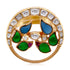 925 Tricolor Sterling Silver Gold Plated Ring